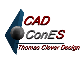 Firmenlogo der Firma CAD-ConES oHG mit dem Schriftzug Thomas Clever Design.
